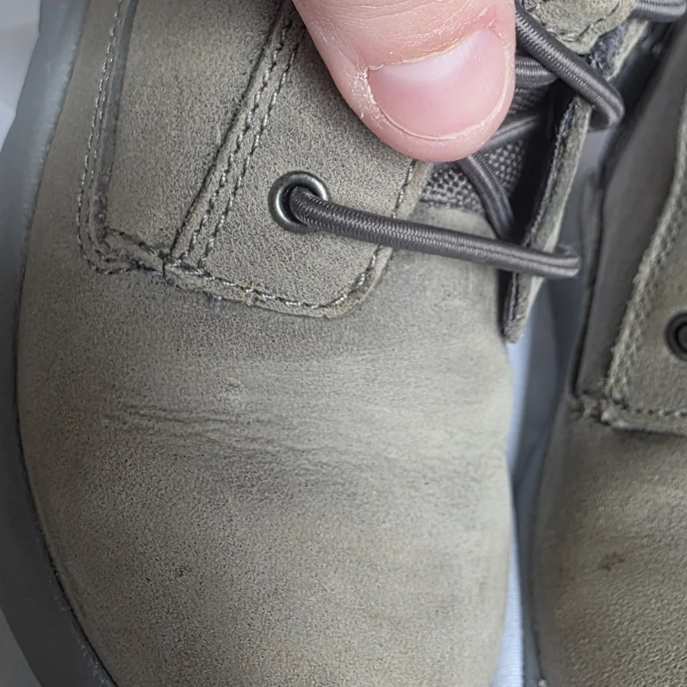 UGG Boys Khaki Suede Ankle Zip Chukka Lace-Up Boots Toddler Size 7